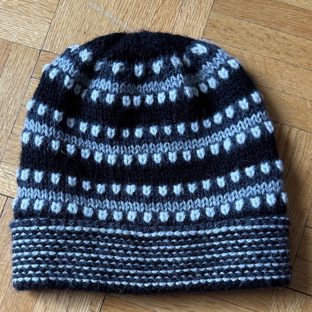 Hand Knitted Peruvian Alpaca Wool Beanie